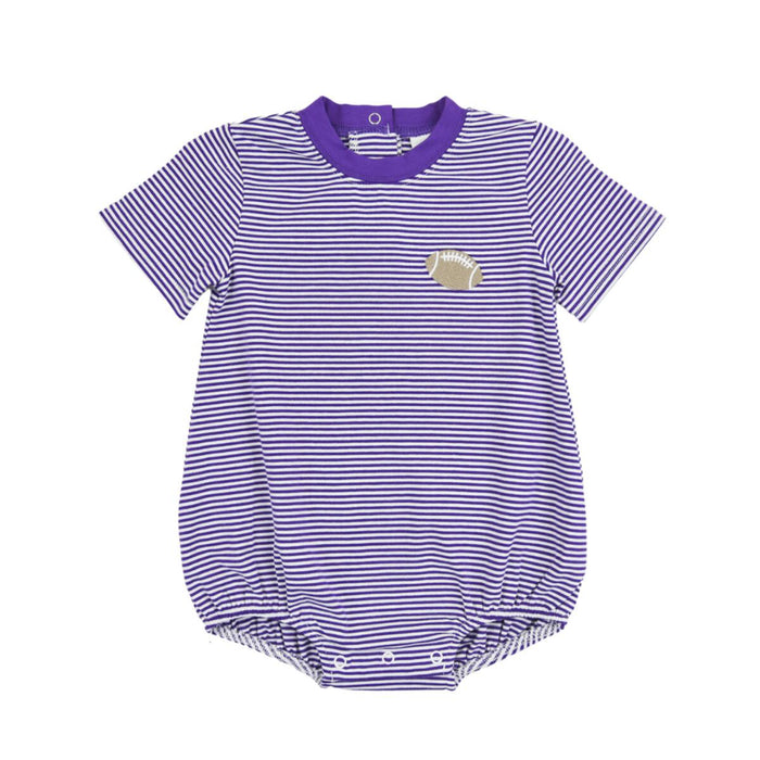 Cypress Row Purple Stripe Football Emb. Bubble