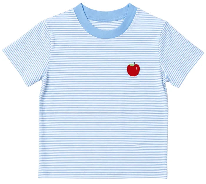 Cypress Row Teachers Pet Apple Beau Basic Tee-Lt. Blue