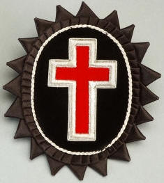 D7063 Rosette for Chapeau - Sir Knight Chapeau Cross in Mylar