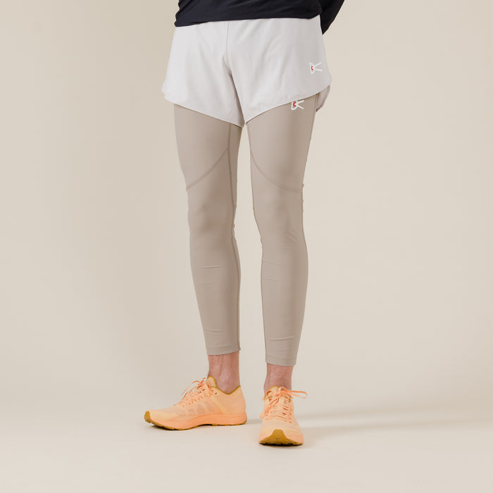 District Vision - Lono Full Length Run Tights - Stone DV0010_STN_S UK stockist best price