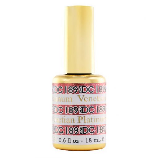DND DC Platinum - Soak off Gel in Glitter Metallic Effect - 189 Venetian