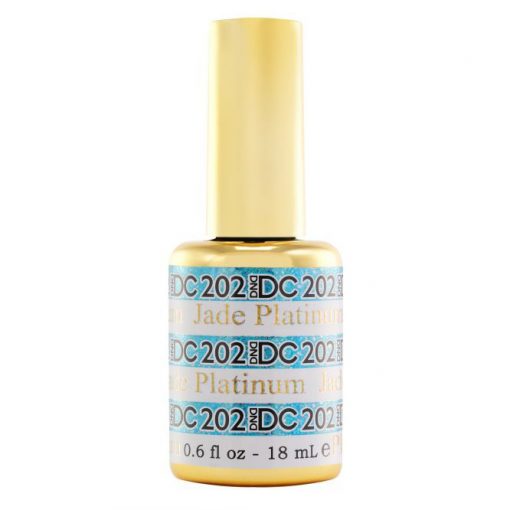 DND DC Platinum - Soak off Gel in Glitter Metallic Effect - #202 Jade