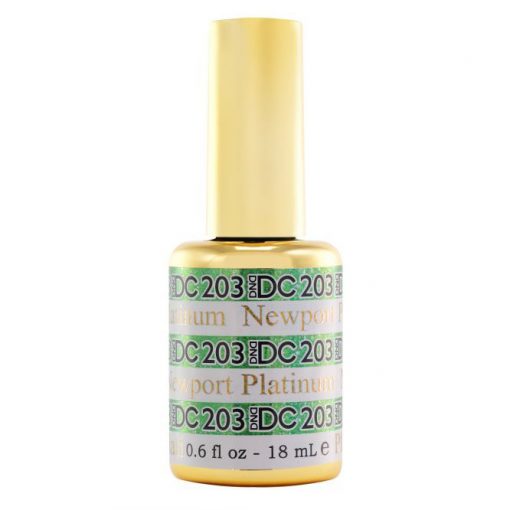 DND DC Platinum - Soak off Gel in Glitter Metallic Effect - #203 Newport
