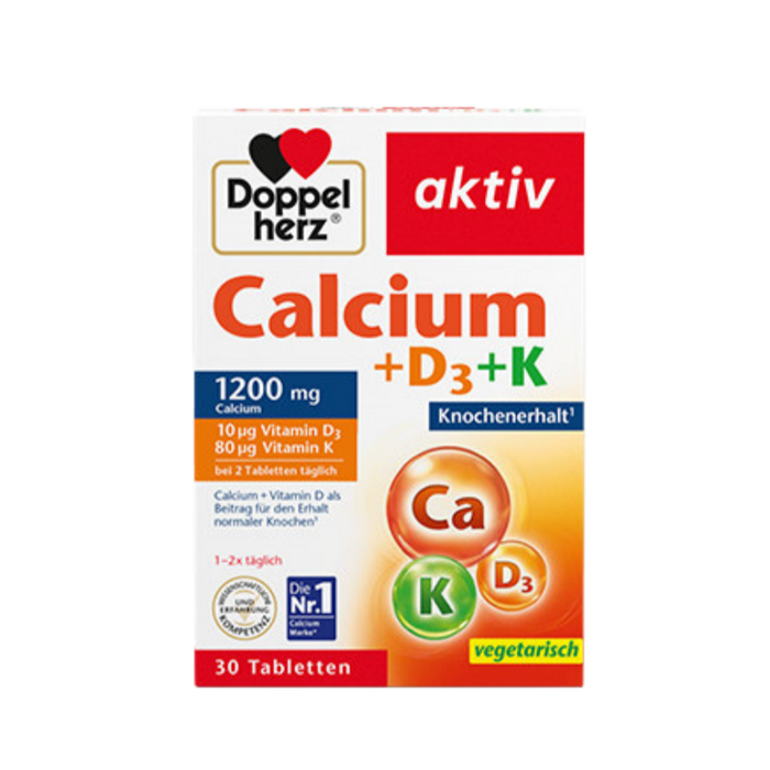 DOPPELHERZ Calcium + Vitamin D3 + K Active Calcium - myernk