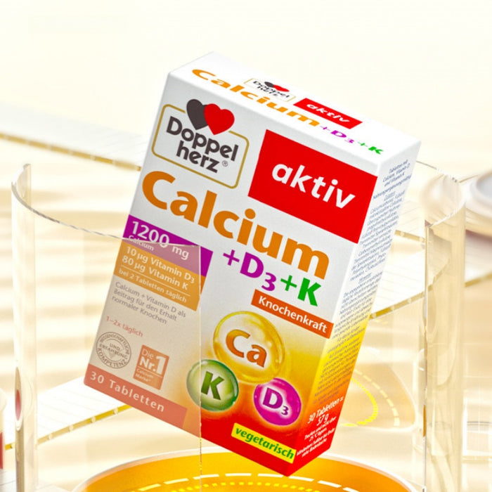 DOPPELHERZ Calcium + Vitamin D3 + K Active Calcium - myernk