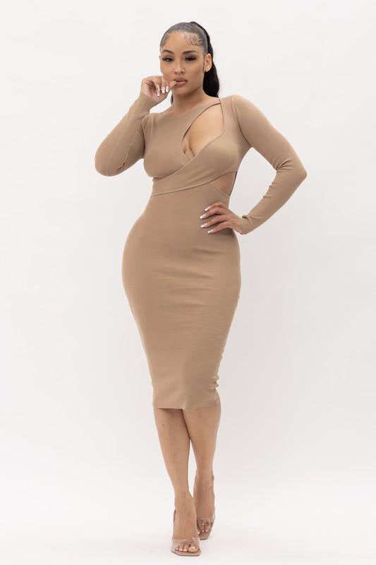DOUBLE CUT OUT DRESS