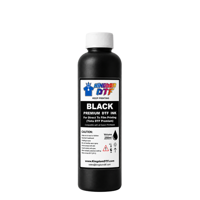 DTF Black Ink 8oz (250ml) - Premium High-Quality Ink for Direct-to-Film Printing