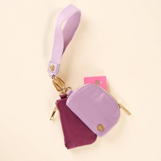 Dynamic Duo Pouch Wristlet - Lilac