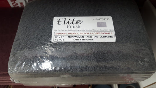Elite Finish Scuff Pad Gray ultra Fine 6" x 9 "10 pack