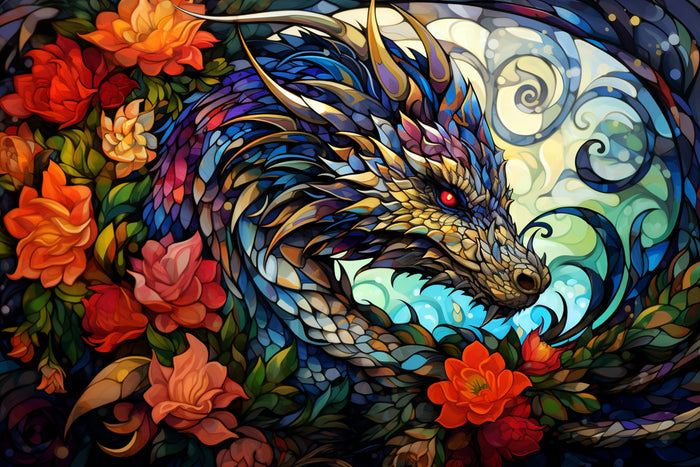 Elusive Dragon Vibrant Flowers