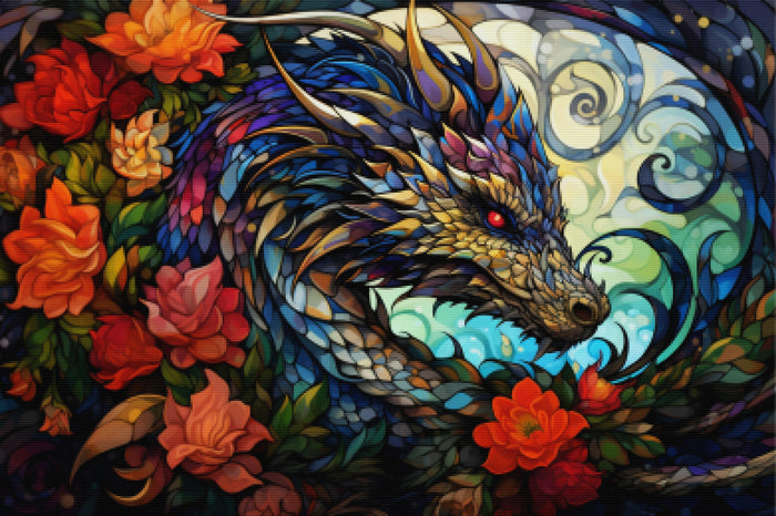 Elusive Dragon Vibrant Flowers