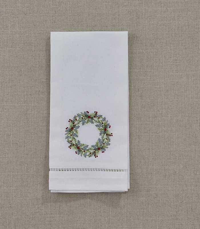 Embroidered Towel - Winterberry