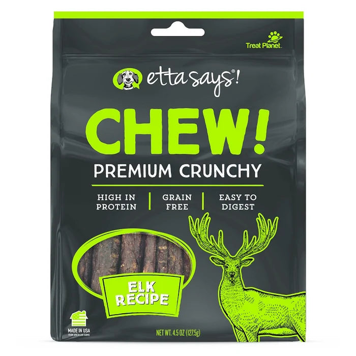 Etta Says! Chew Premium Crunchy Elk Dog Chew 4.5oz