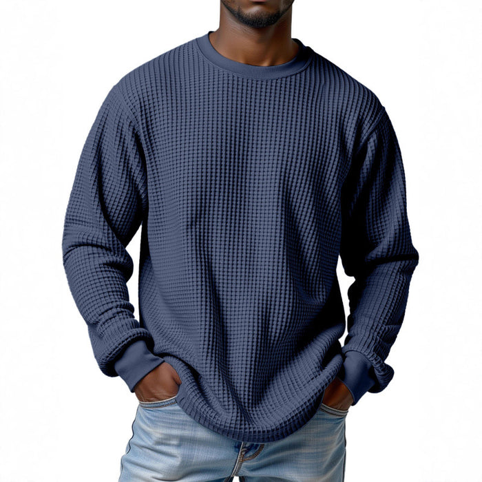 European And American Men's Digital Print Mature Versatile Long Sleeve