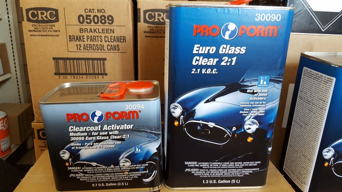 EUROPEAN CLEAR COAT 2K URETHANE 5 LITERS + 2.5 LITER STANDARD  ACTIVATOR