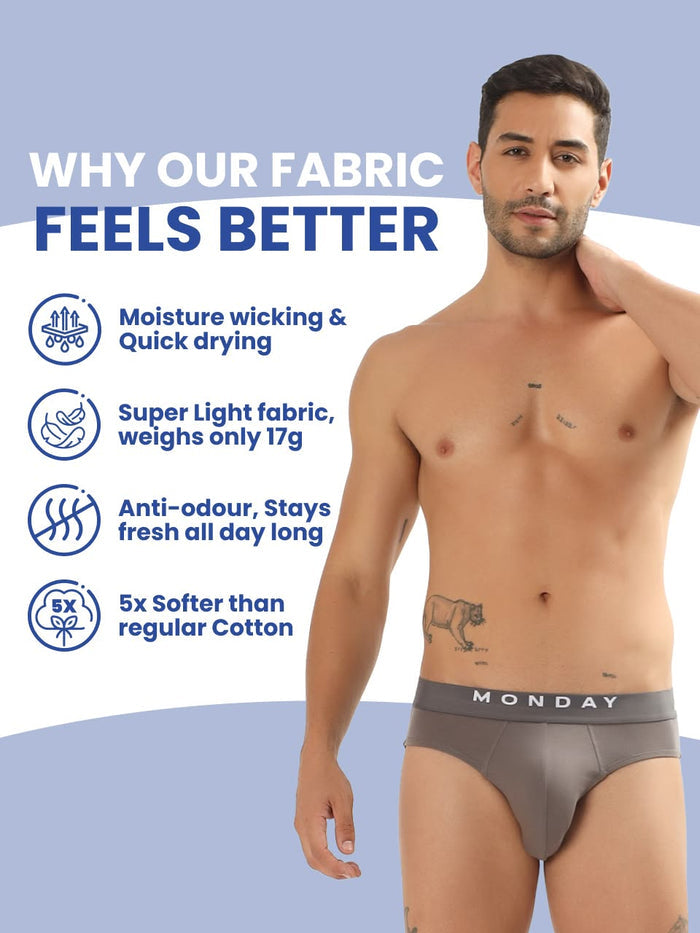 Everyday Expression | Men's Micro-Modal Briefs | Pack Of 7 | Free Pouch Worth ₹499