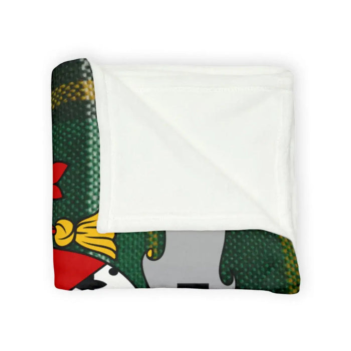 Festive Holiday Cartoon Graphic Plush Blanket