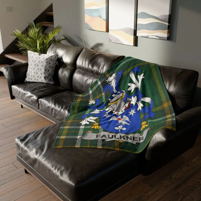 Faulkner Family Crest Design Comfortable Throw Blanket