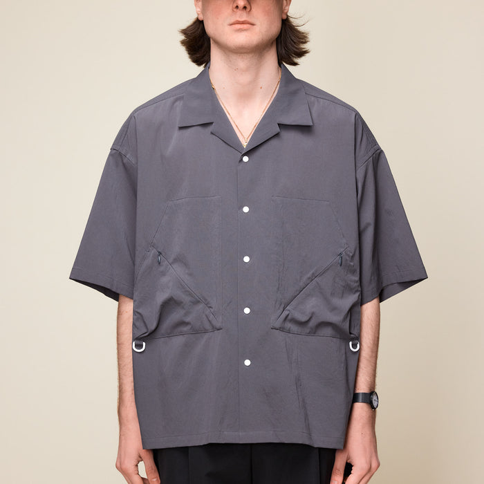 F/CE - Dot Air Open Collar Shirt - Grey FPA022251U0004