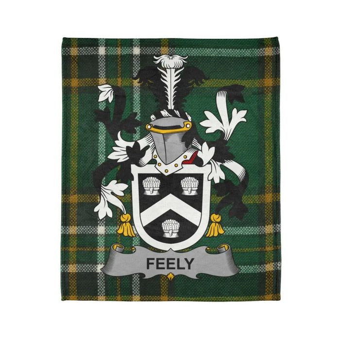 Feely Family Crest Tartan Plaid Blanket