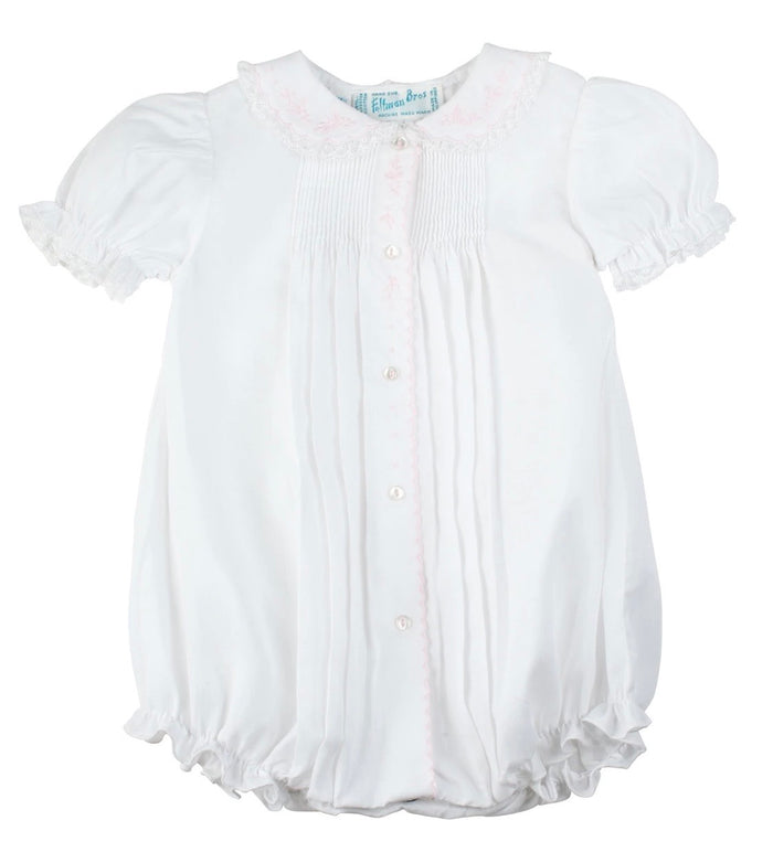 Feltman Button Front Girl Bubble-White