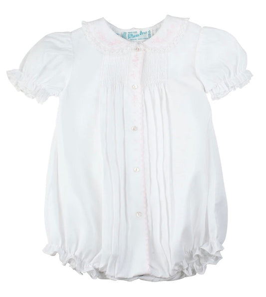 Feltman Button Front Girl Bubble-White