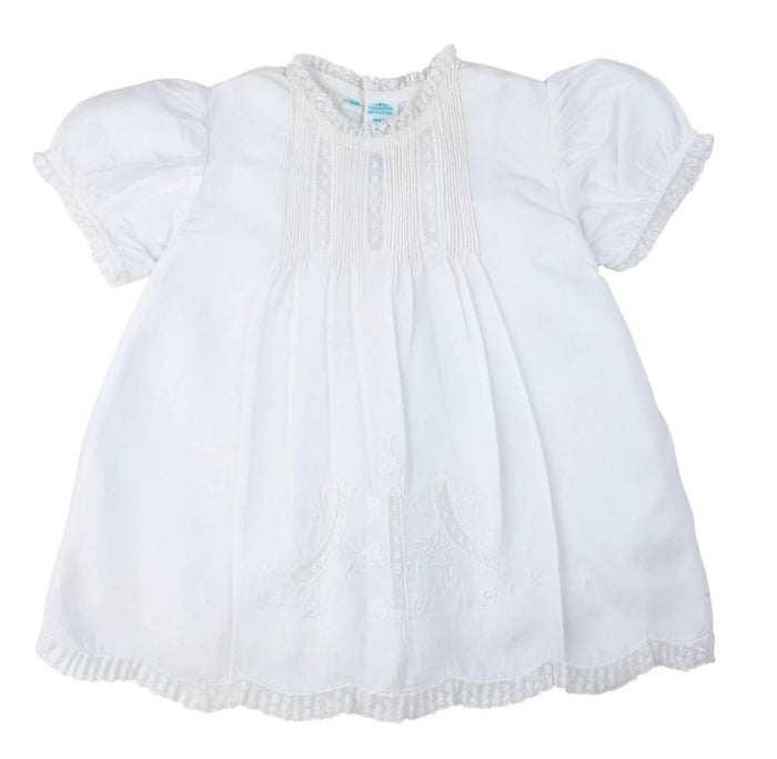 Feltman Lace Insert Slip Dress-White