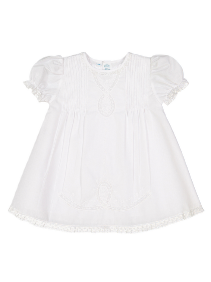 Feltman Lace Ribbon Slip Dress-White