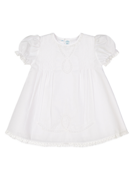 Feltman Lace Ribbon Slip Dress-White