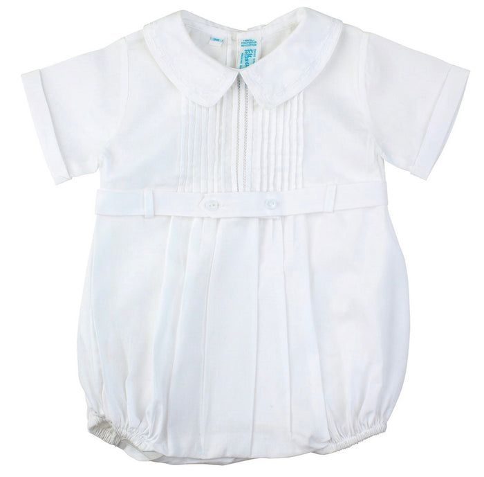 Feltman Pintucked Belt Creeper-White