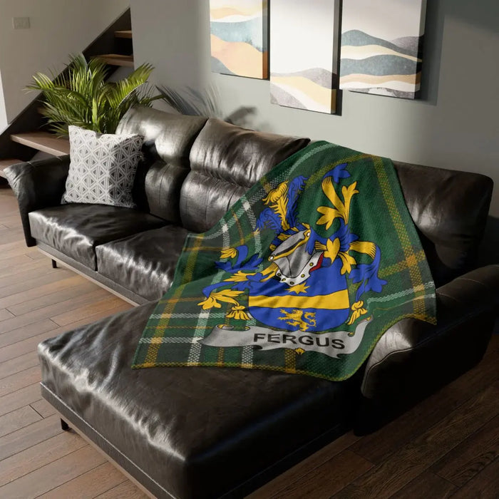 Fergus Family Crest Blanket for Luxurious Home Decor