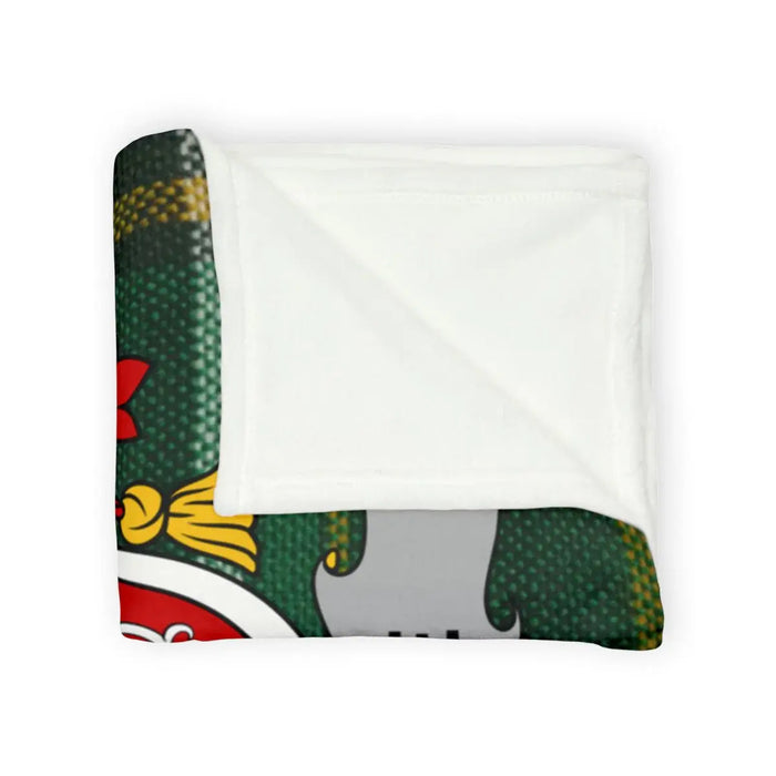 Cozy Green and White Soft Throw Blanket