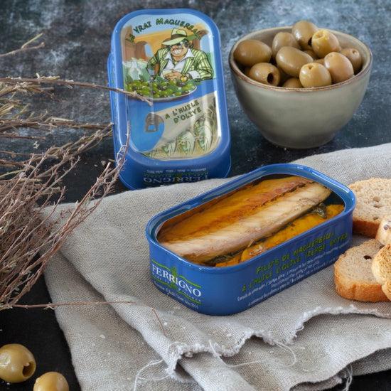 Ferrignos Mackerel Fillets in Olive Oil 4.41oz