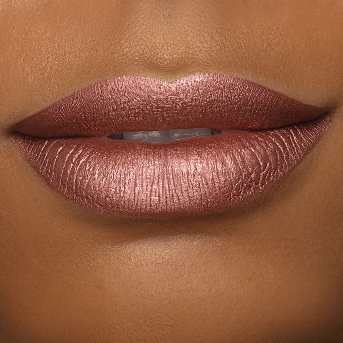 Film Noir | A Frosted Rich Golden Bronze Liquid Lipstick