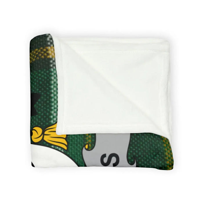 Cozy Green and Yellow Design Blanket