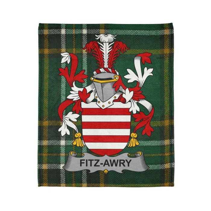 Fitz-Awry Family Crest Tartan Blanket