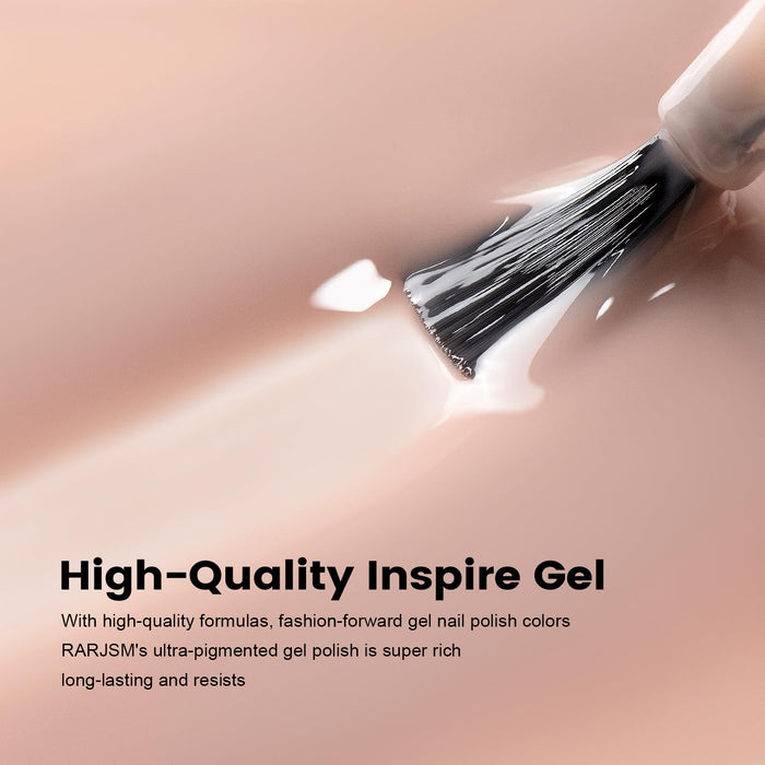High-quality inspire gel eggshell pink texture smooth self-leveling formula ultra-pigmented long-lasting