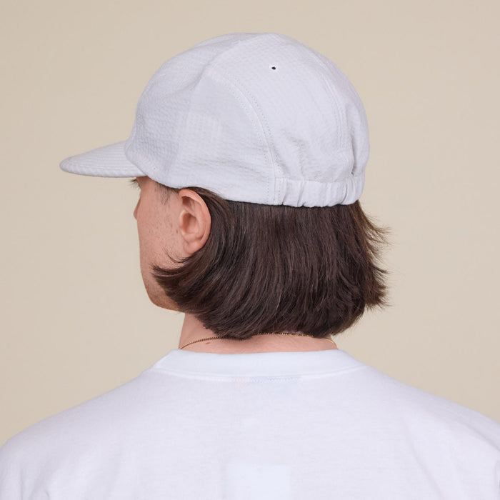 Found Feather - 5 Panel Seersucker Jet Cap - Ecru