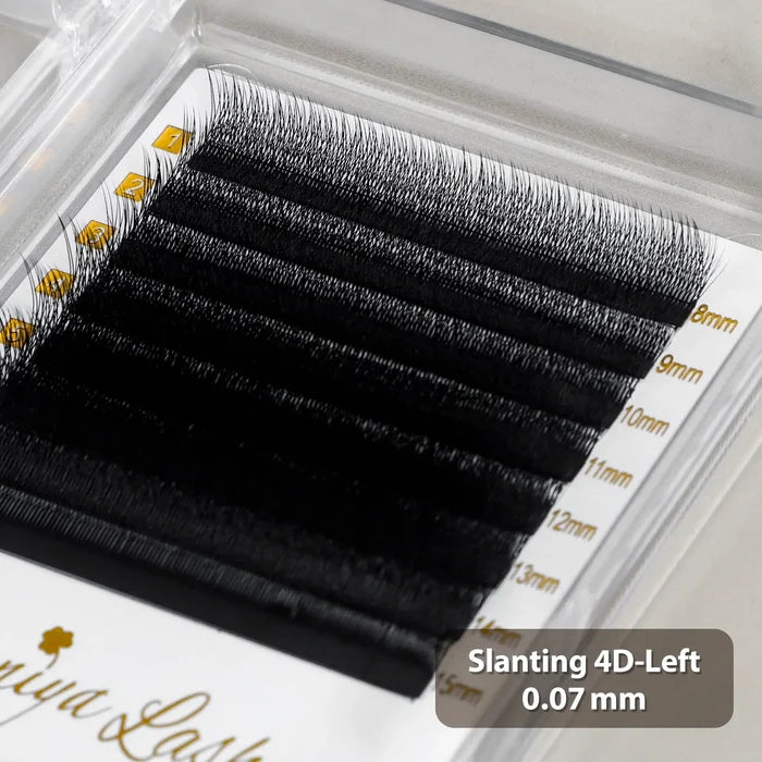 Fox Eye Lash Extensions for Instant Cat-Eye Lift | Slanting 4D Pre-Made Fans| Swaniya Lashes