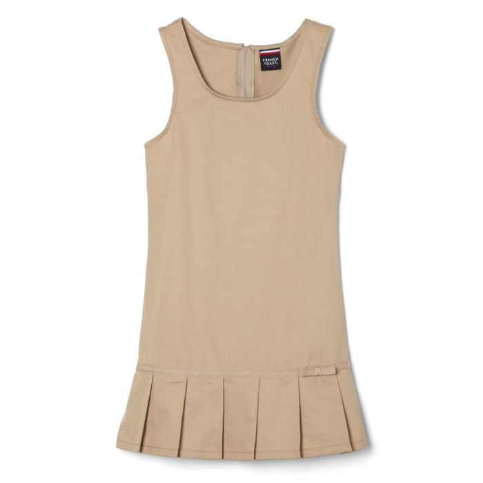 French Toast Girls Ribbon Bow Pleated Jumper Dress
