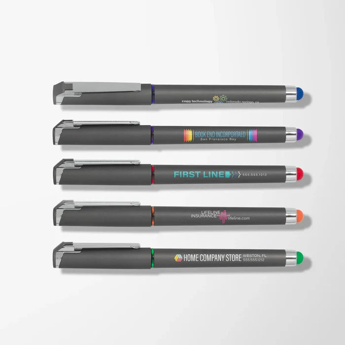Full Color Soft Touch Hughes Gel Stylus Pen