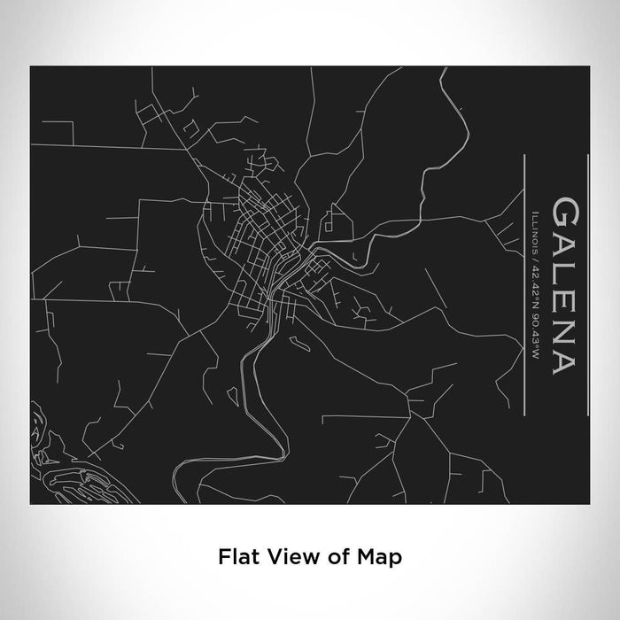 Galena Map Bottle with Bamboo Top in Matte Black