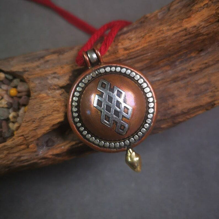 Gau Ghau Shrine, Amulet 2.16" - Tibetan Buddhist amulet, detailed view