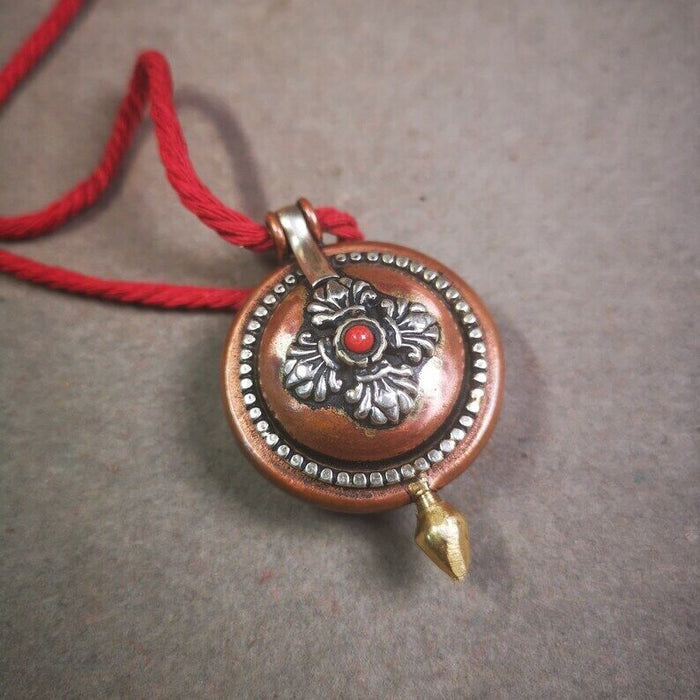 Gau Ghau Shrine, Amulet 2.16" - Tibetan Buddhist amulet, view 4