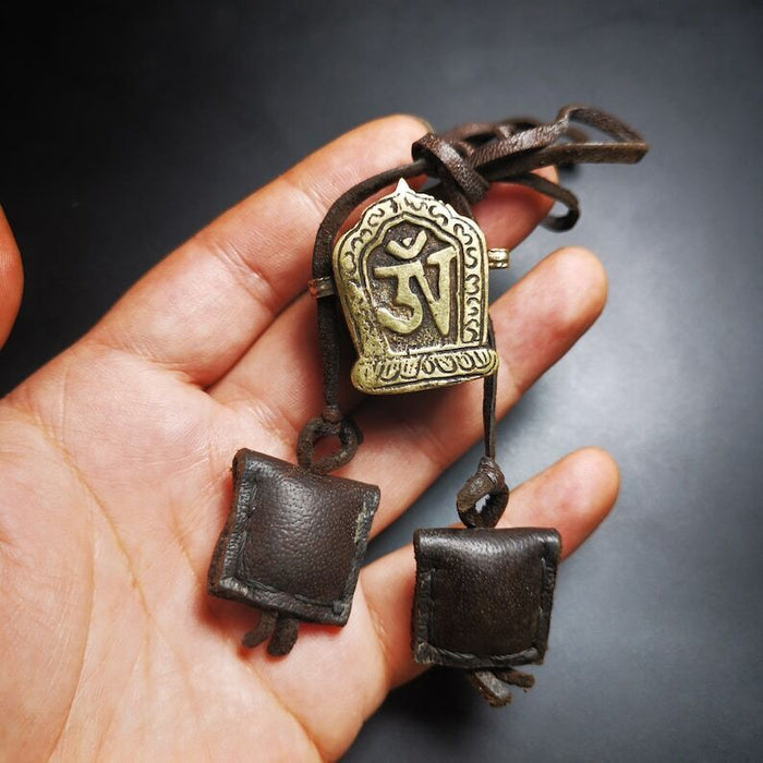 Gau Ghau Shrine, Mini Amulet Pendant 1.58" - Tibetan Buddhist amulet, view 6