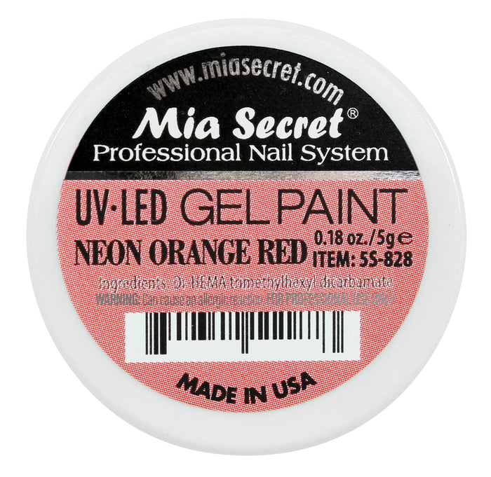 Gel Paint - Neon Orange Red
