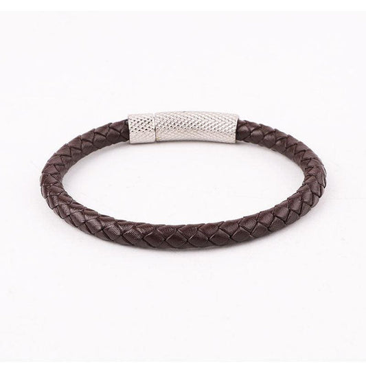 Theodore Genuine Black or Brown Leather Bracelet - Theodore Designs