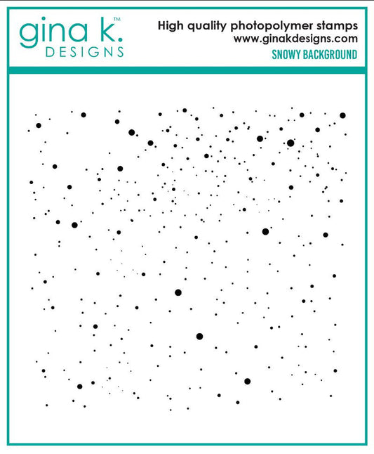 Gina K. Designs - Background Stamp - Snowy. Available at Embellish Away located in Bowmanville Ontario Canada.