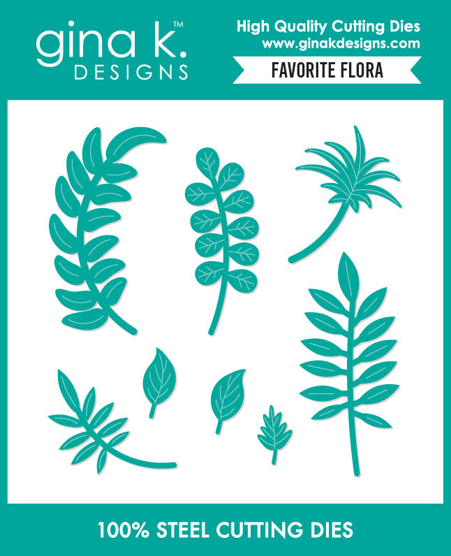 Gina K. Designs - Dies - Favorite Flora. Available at Embellish Away located in Bowmanville Ontario Canada.