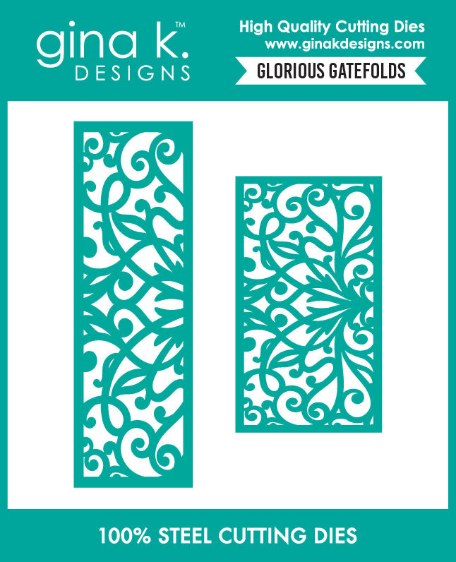 Gina K. Designs - Dies - Glorious Gatefolds. Available at Embellish Away in Bowmanville Ontario Canada.